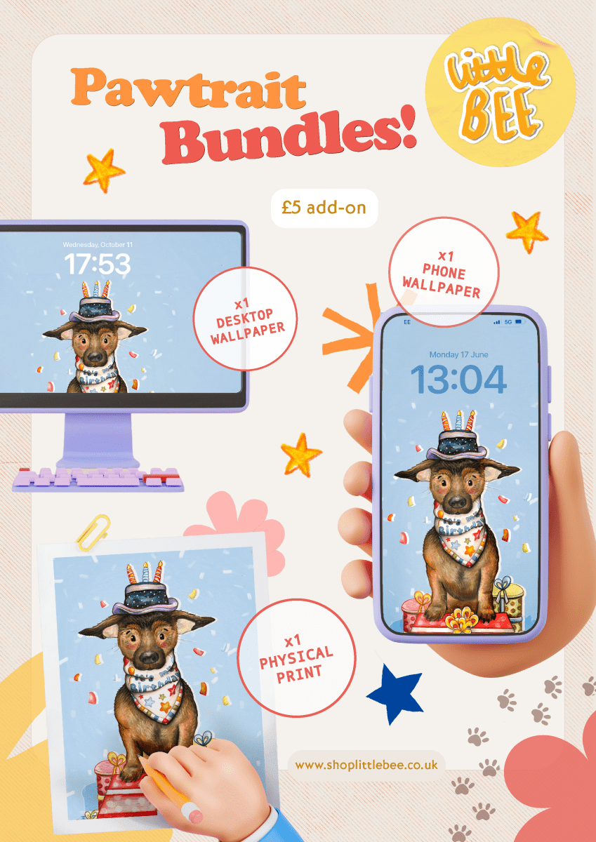 Illustrated Pet Portraits - Shop Little Bee